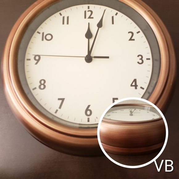 Decorative 10in Metal Rustic Wall Clock.